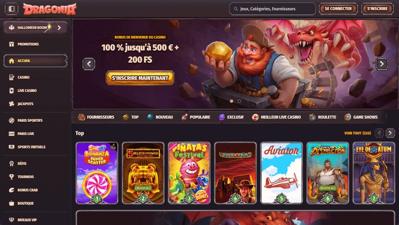 Découvrez dragonia casino login
